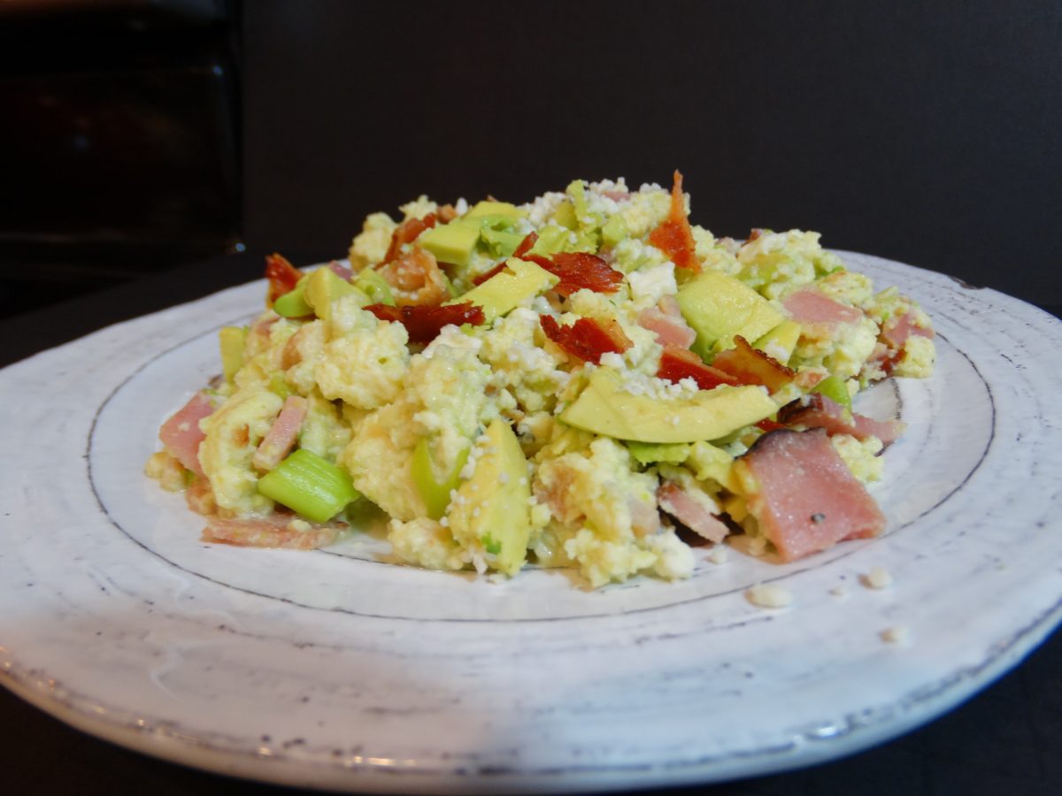 Grown up green eggs and ham recipe