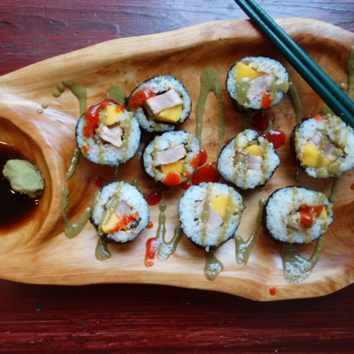 Matcha Tahini Mango Tuna Sushi 5