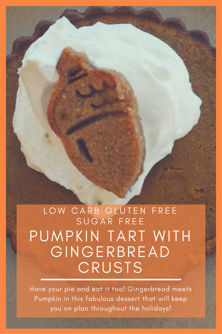 Pumpkin Tarts with Gingerbread Cookie Crust - Low Carb, Sugar Free, Gluten Free 5