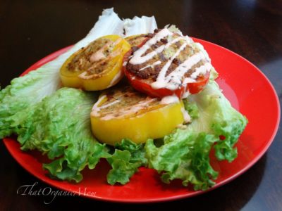 Salmon Patties in Bell Pepper Rings Recipe