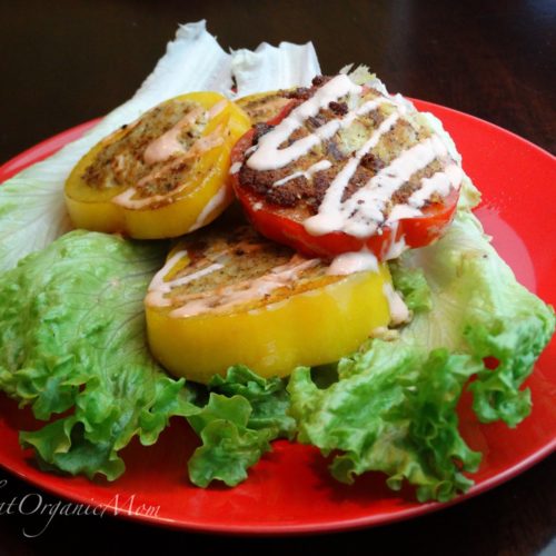 Salmon Patties in Bell Pepper Rings Recipe