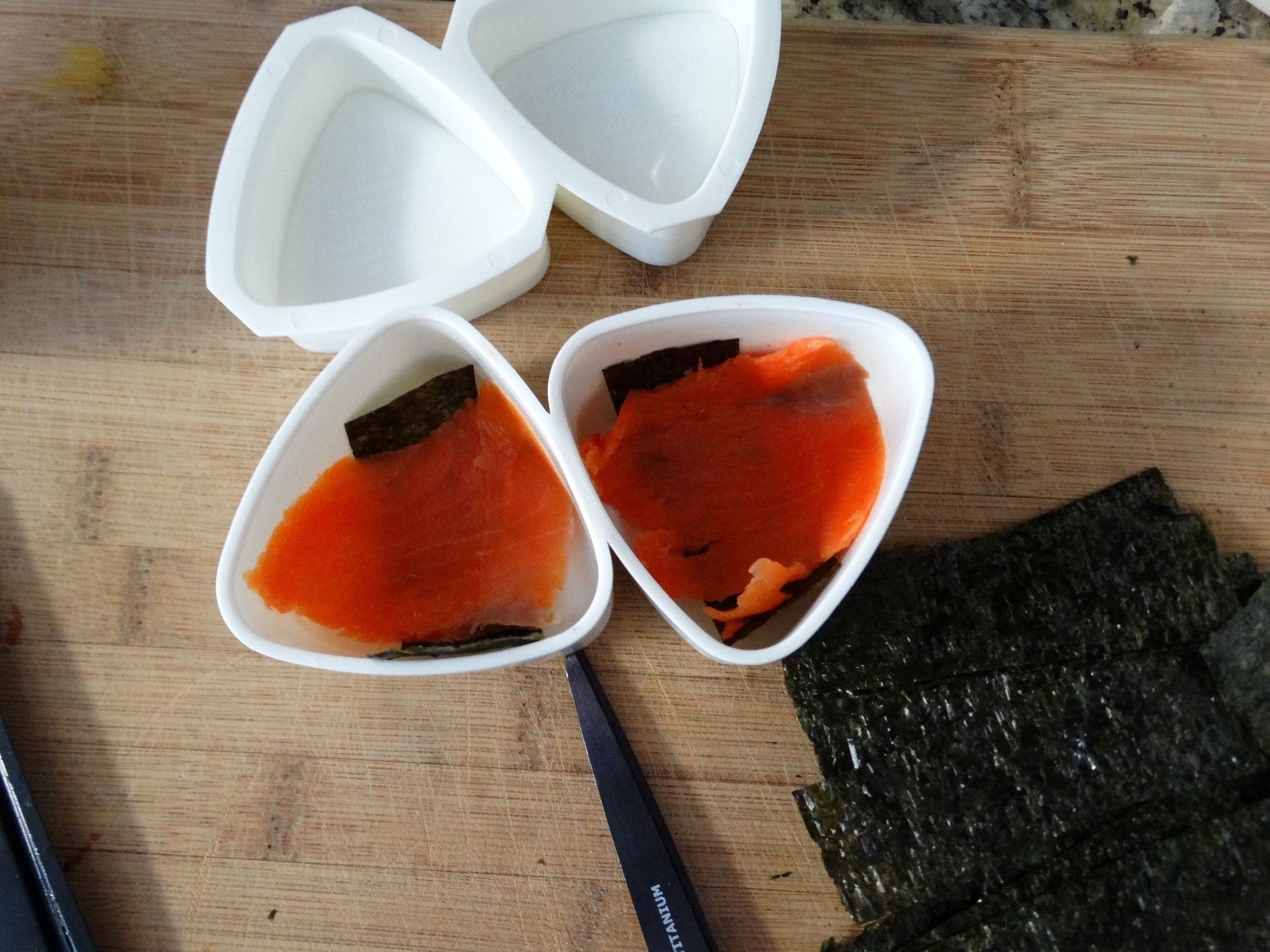 Smoked Salmon BBQ Onigiri - A fun party food 6