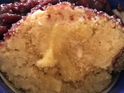 Berry Crumble with Cake Clouds 1