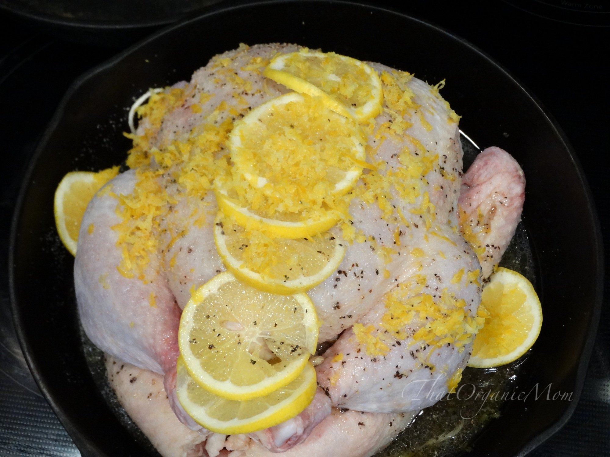 Honey and Meyer Lemon Pepper Roasted Chicken with Bro 1