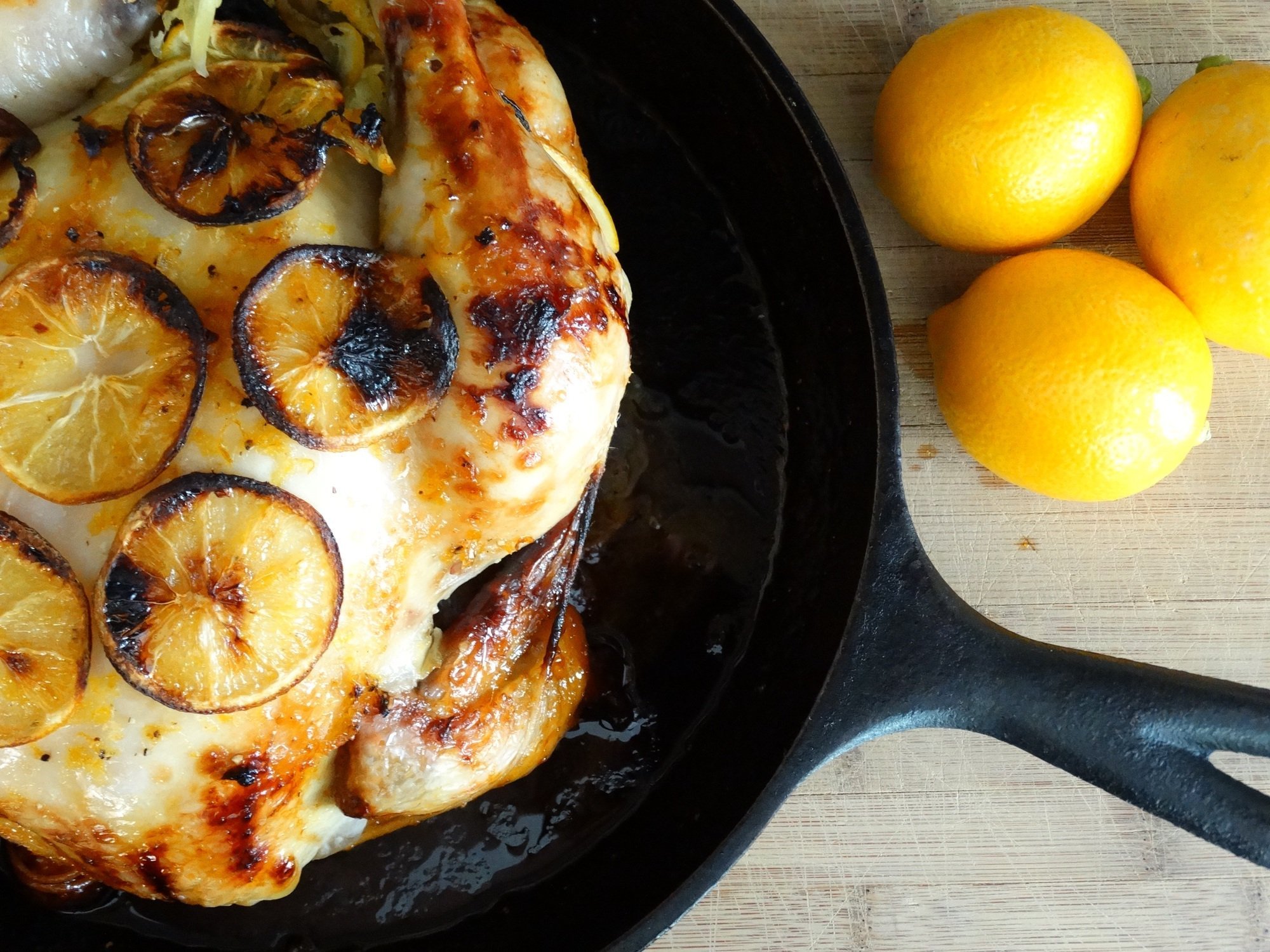 Honey and Meyer Lemon Pepper Roasted Chicken with Brown Gravy 8