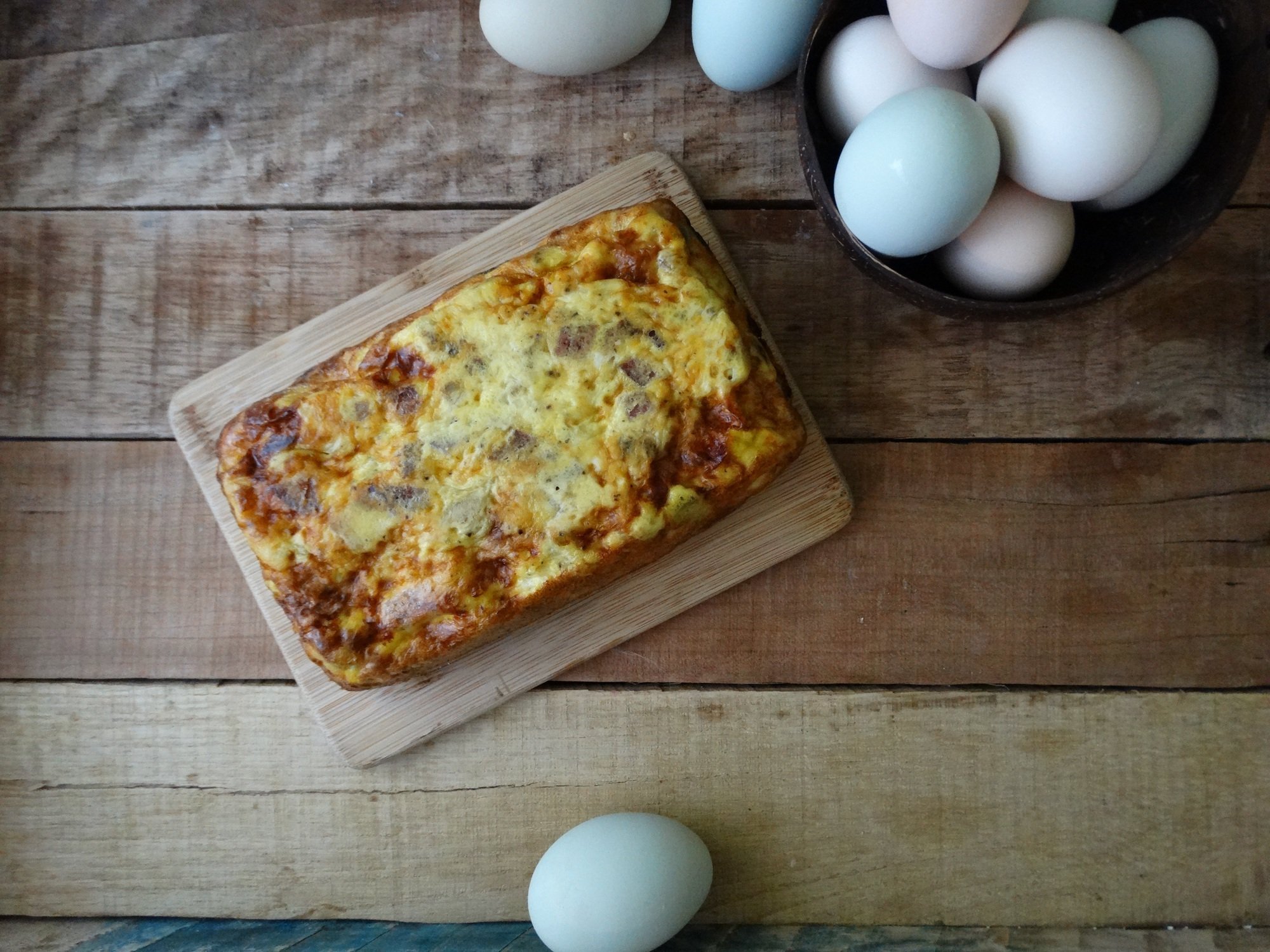 Avocado, Goat Cheese and Bacon Crustless Quiche 4