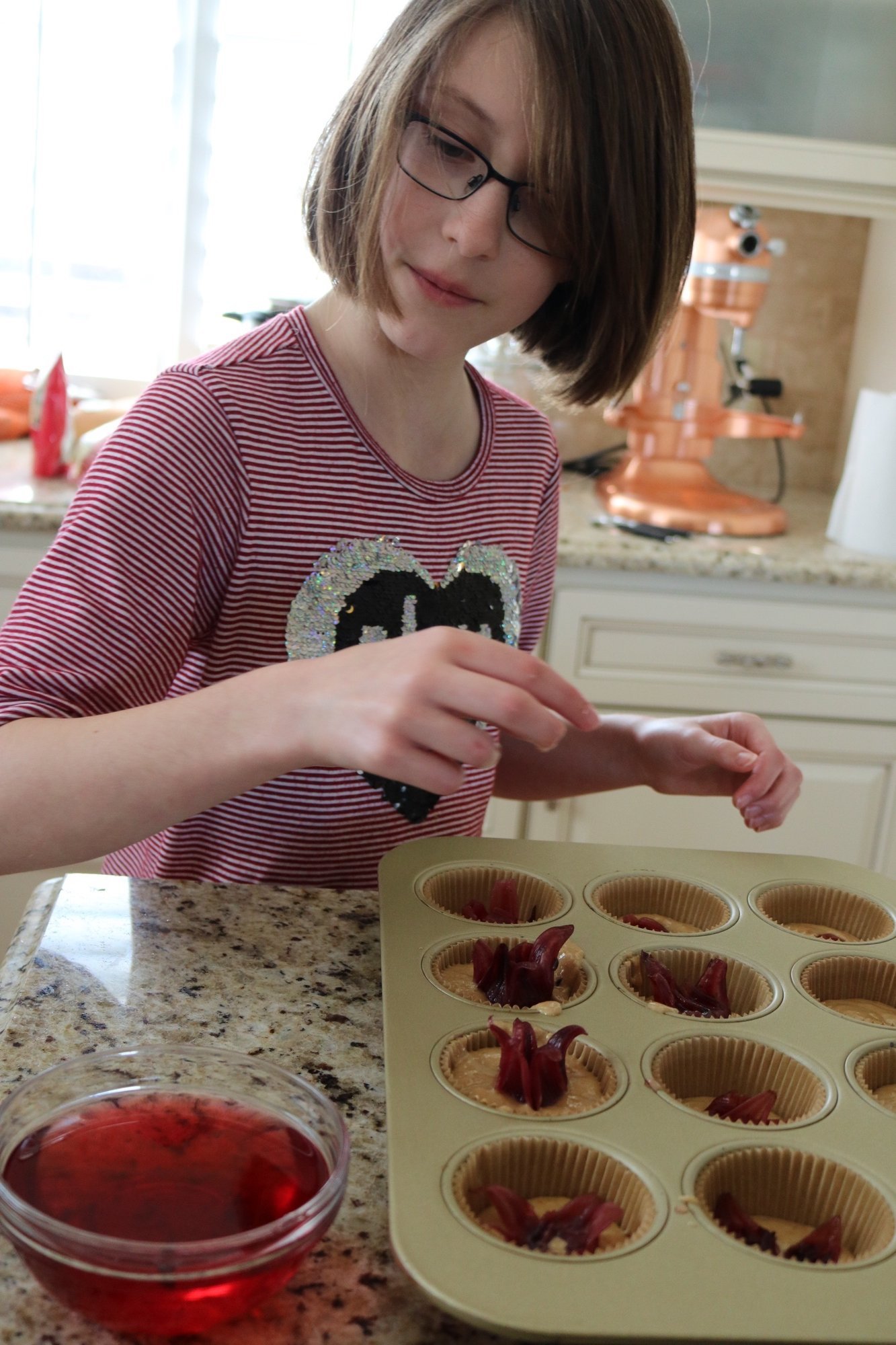 Baobab Banana Muffin with Dried Hibiscus Flowers 1