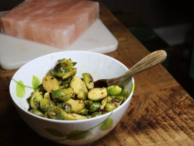 Roasted Brussels Sprouts with Maple Lime Vinaigrette and Toasted Pecans 2