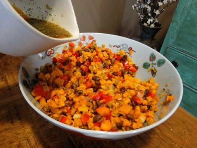 Southwest Sweet Potato with Lime Vinaigrette