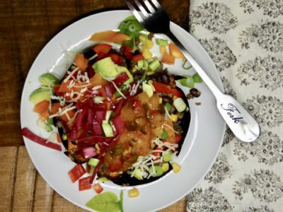 Eat the Rainbow Loaded Sweet Potatoes