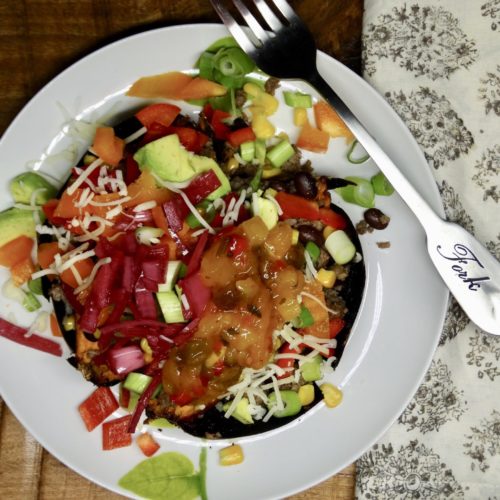 Eat the Rainbow Loaded Sweet Potatoes