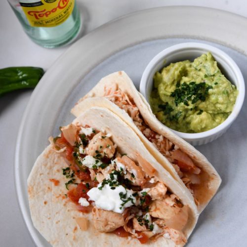 Spicy Chicken Tinga Tacos With Guacamole and Queso Fresco - Low Carb 3