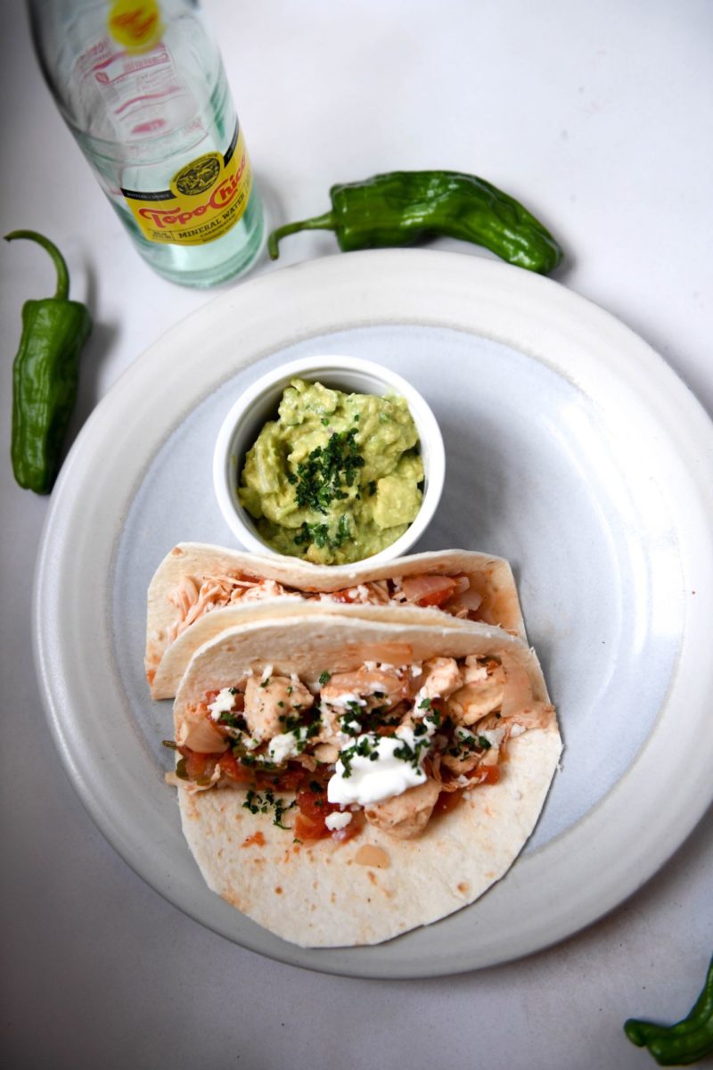 Spicy Chicken Tinga Tacos With Guacamole and Queso Fresco Low Carb