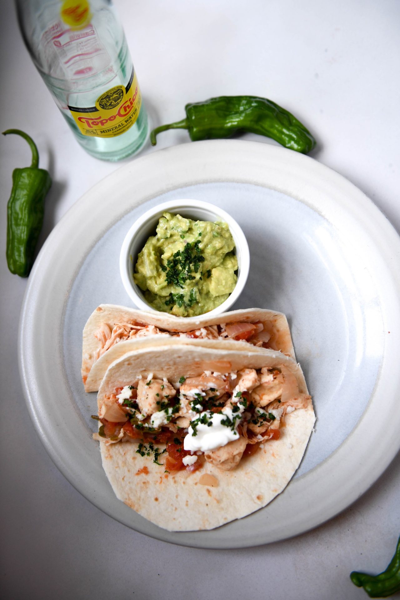 Spicy Chicken Tinga Tacos With Guacamole and Queso Fresco - Low Carb 5