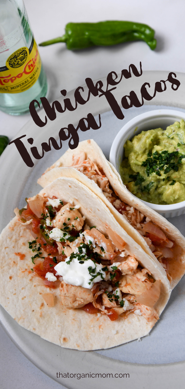 Spicy Chicken Tinga Tacos With Guacamole and Queso Fresco Low Carb