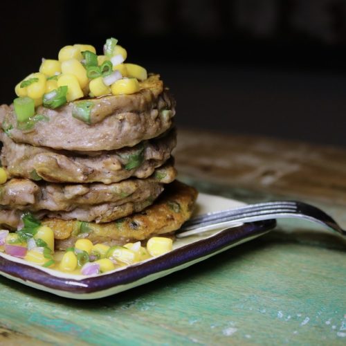 Black-Eyed Pea Fritters with Corn Salsa 3