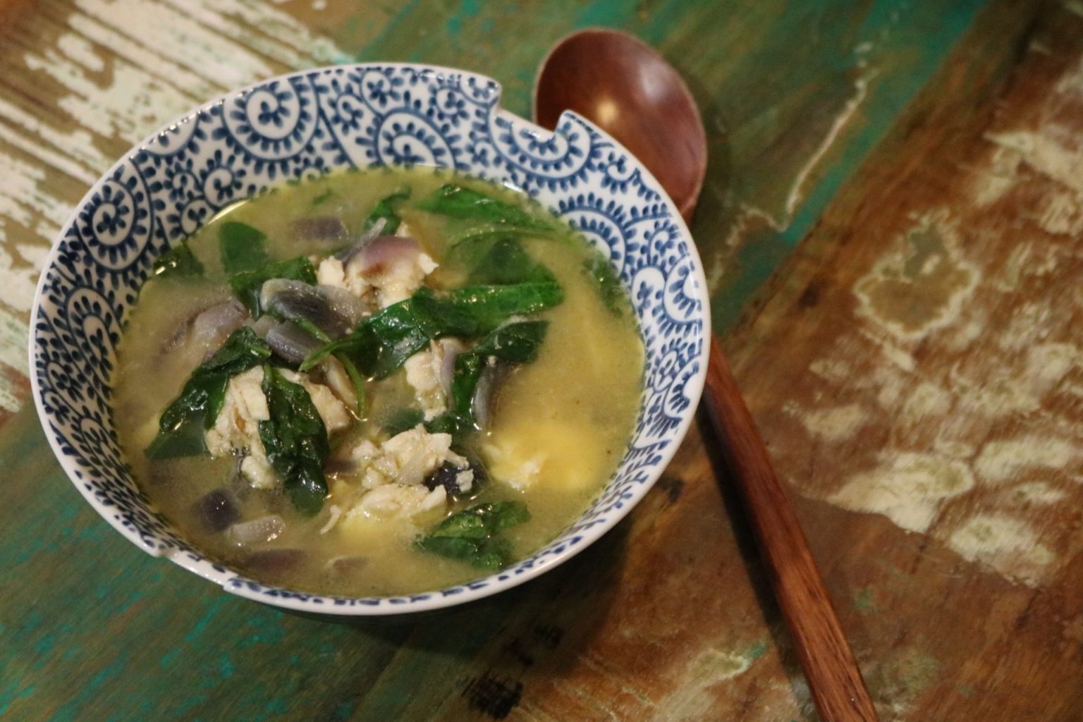 Thai Green Curry Coconut Fish Soup Low Carb, Keto, THM Friendly