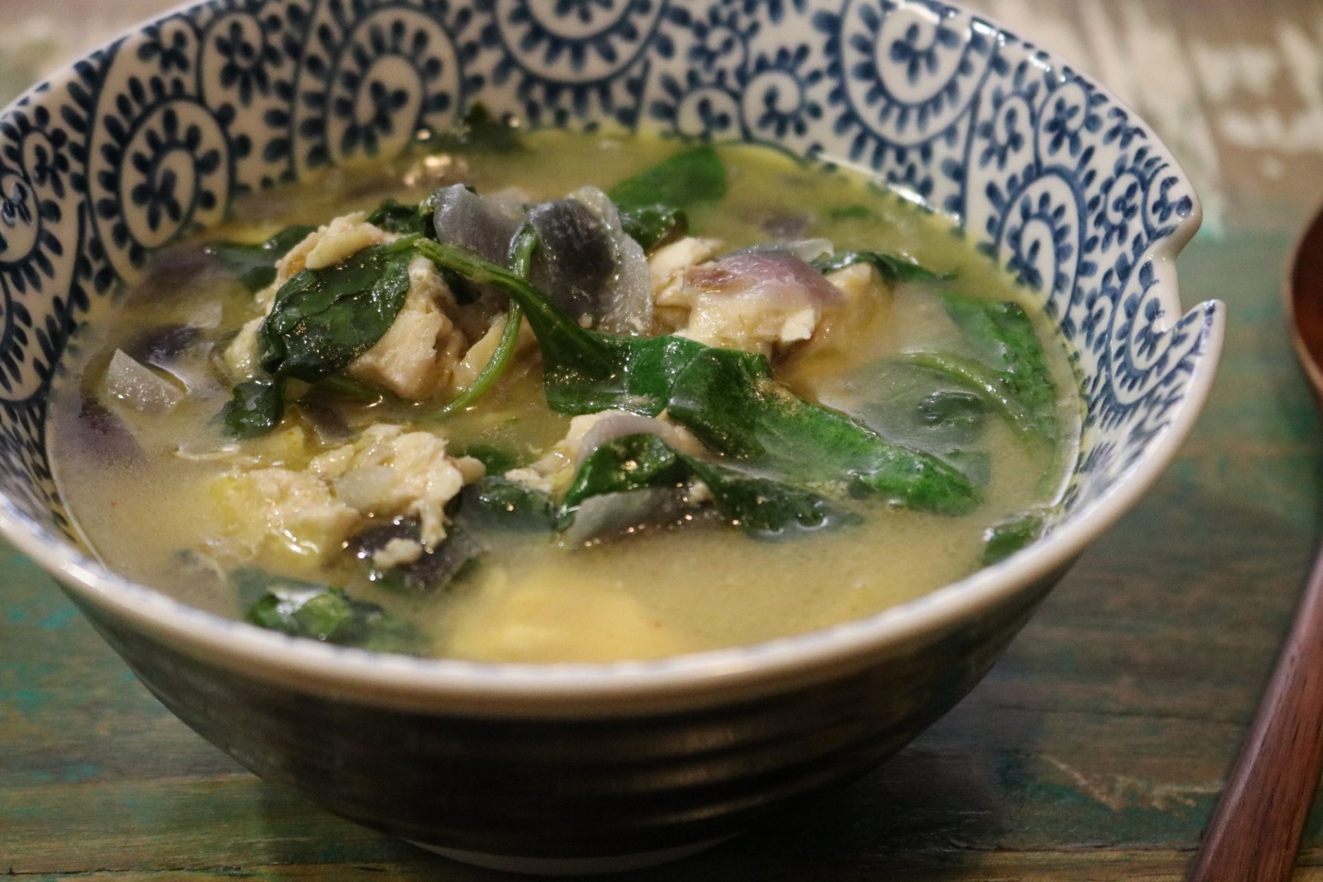 Thai Green Curry Coconut Fish Soup Low Carb, Keto, THM Friendly
