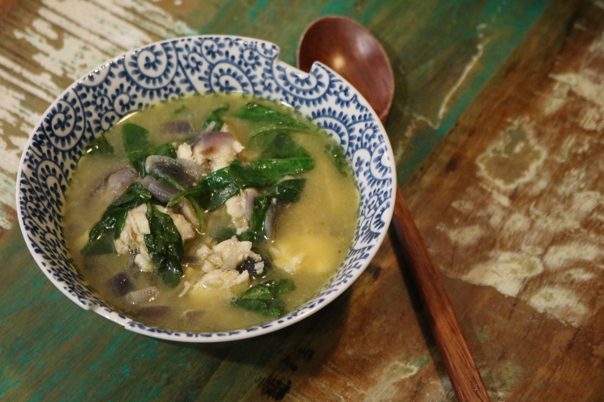 Thai Green Curry Coconut Fish Soup
