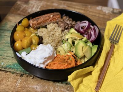 Salt Block Salmon and Tzatziki Bowl 2