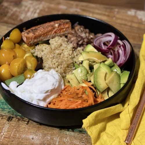 Salt Block Salmon and Tzatziki Bowl 2