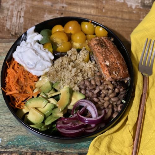 Salt Block Salmon and Tzatziki Bowl 4