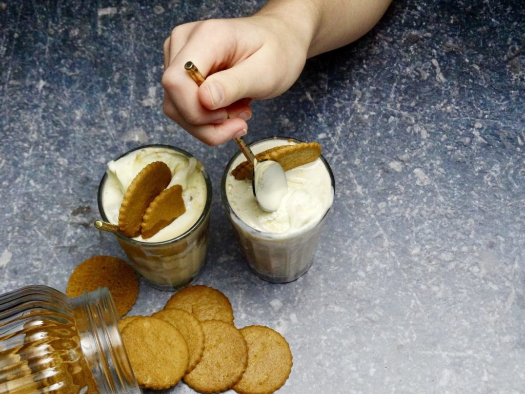 Gingerbread Coffee Affogato with Triple Ginger Cookie Thins 4