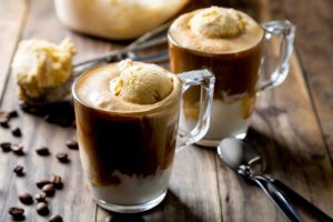 Gingerbread Coffee Affogato with Triple Ginger Cookie Thins