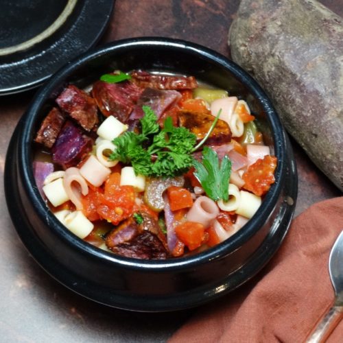 Minestrone Soup Recipe with Purple Sweet Potatoes