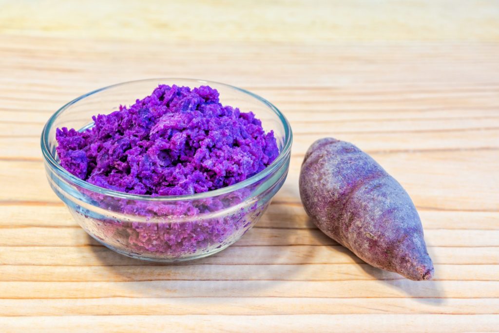 Roasted Purple Sweet Potato with Balsamic Vinaigrette