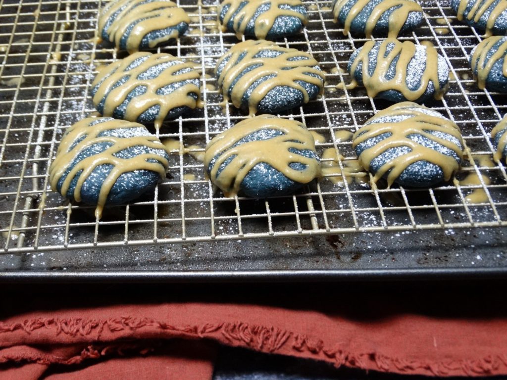 Tahini Glazed Purple Sweet Potato Cakies 1