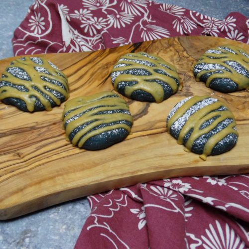 Tahini Glazed Purple Sweet Potato Cakies 3