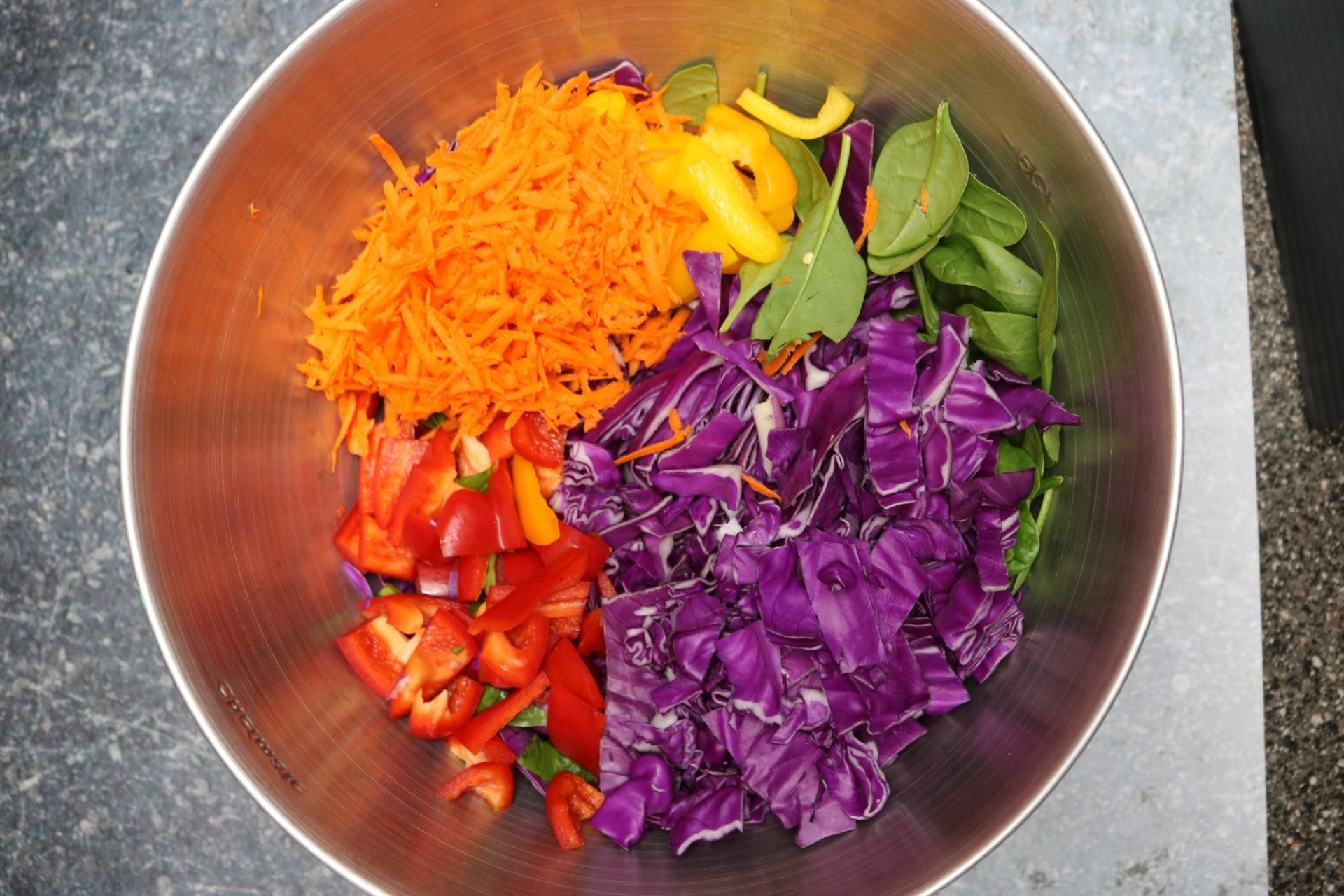 Organic Low-Carb Asian Rainbow Salad Recipe 1