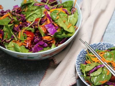 Organic Low-Carb Asian Rainbow Salad Recipe 2