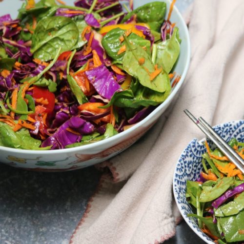 Organic Low-Carb Asian Rainbow Salad Recipe 2