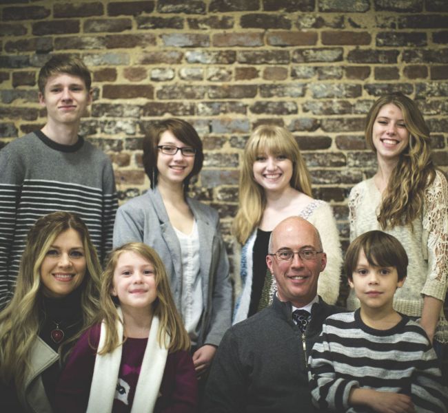 Rebecca Huff with her family