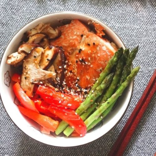 Teriyaki Salmon Bowl Recipe with Easy Ingredient Matrix 3