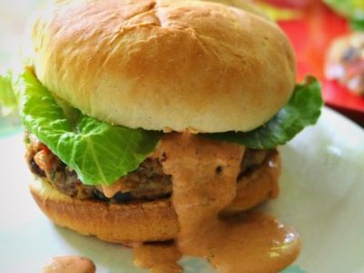 Cajun Black Bean and Chicken Fiesta Patties with Chipotle Mayo 2