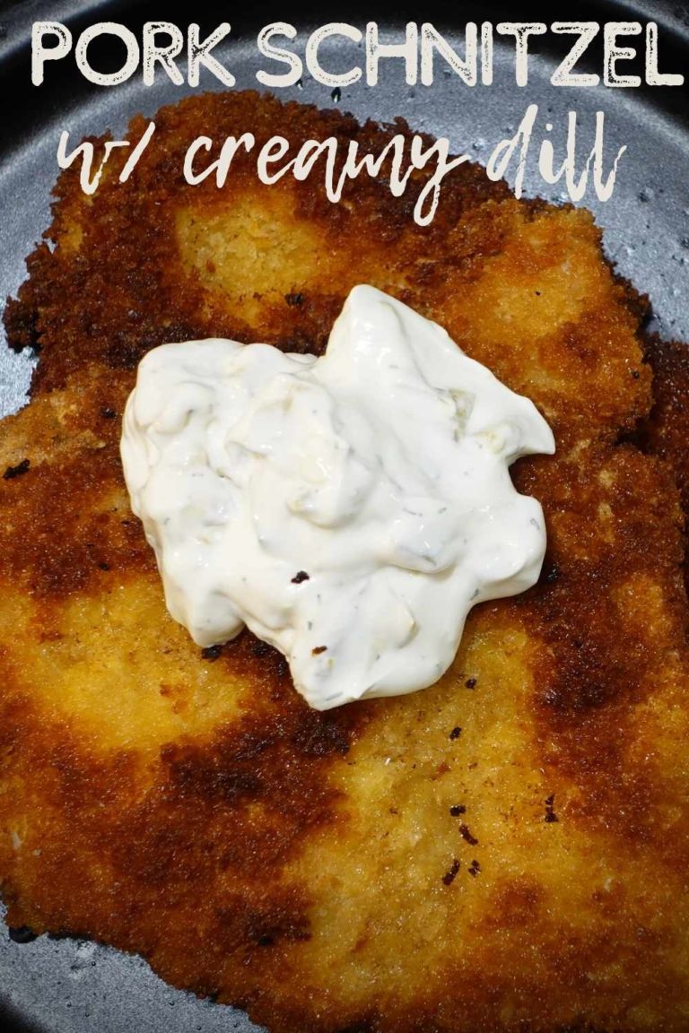 Pork Schnitzel with Creamy Dill Sauce