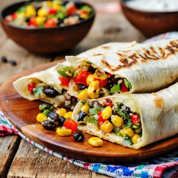Black Bean and Quinoa Burrito Gluten Free