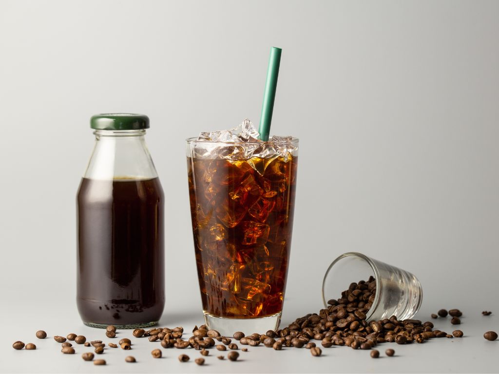 cold brew coffee over ice