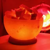 Serenity Bowl Salt Lamp inside Sauna